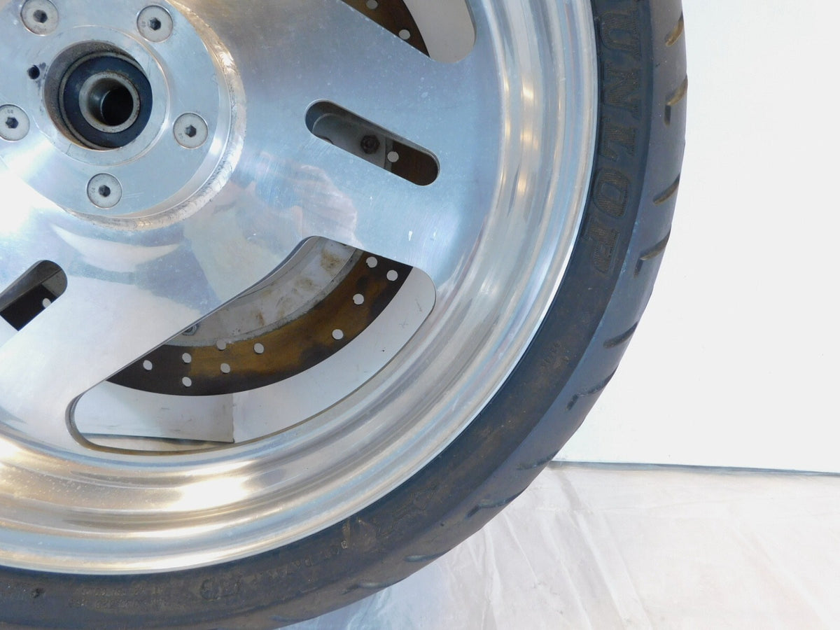 1995 & 1996 Buell M2 Thunderbolt Marchesini Silver Front Wheel Rim & Tire - C3 Cycle