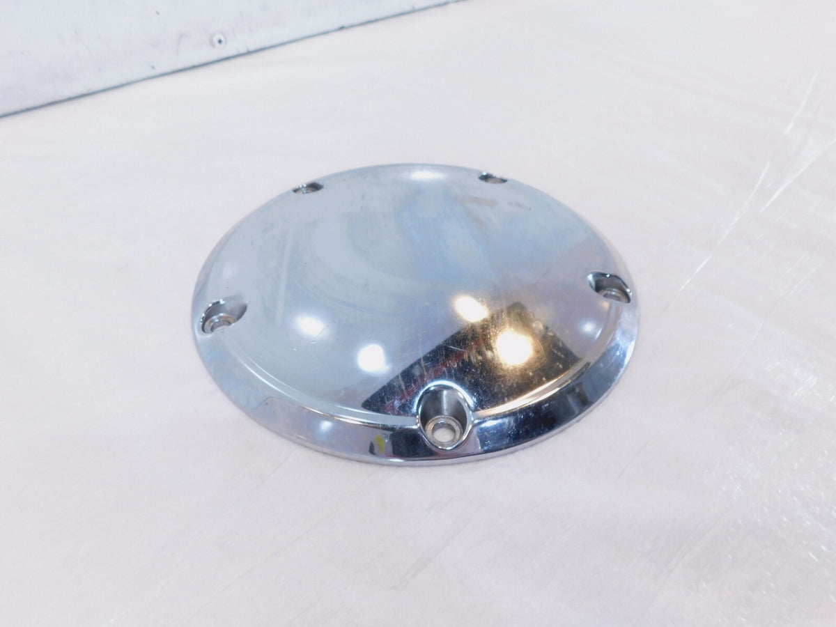 Harley Davidson Twin Cam Dyna & Softail Left Engine Chrome Derby Clutch Cover - C3 Cycle