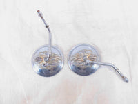 Harley Dyna Sportster Softail FXR Sportster Front Chrome Rear View Mirror - Set - C3 Cycle