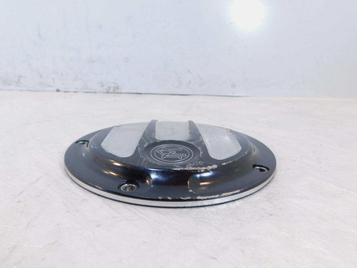 Harley Softail Dyna Black Performance Machine Left Engine Clutch Derby Cover - C3 Cycle