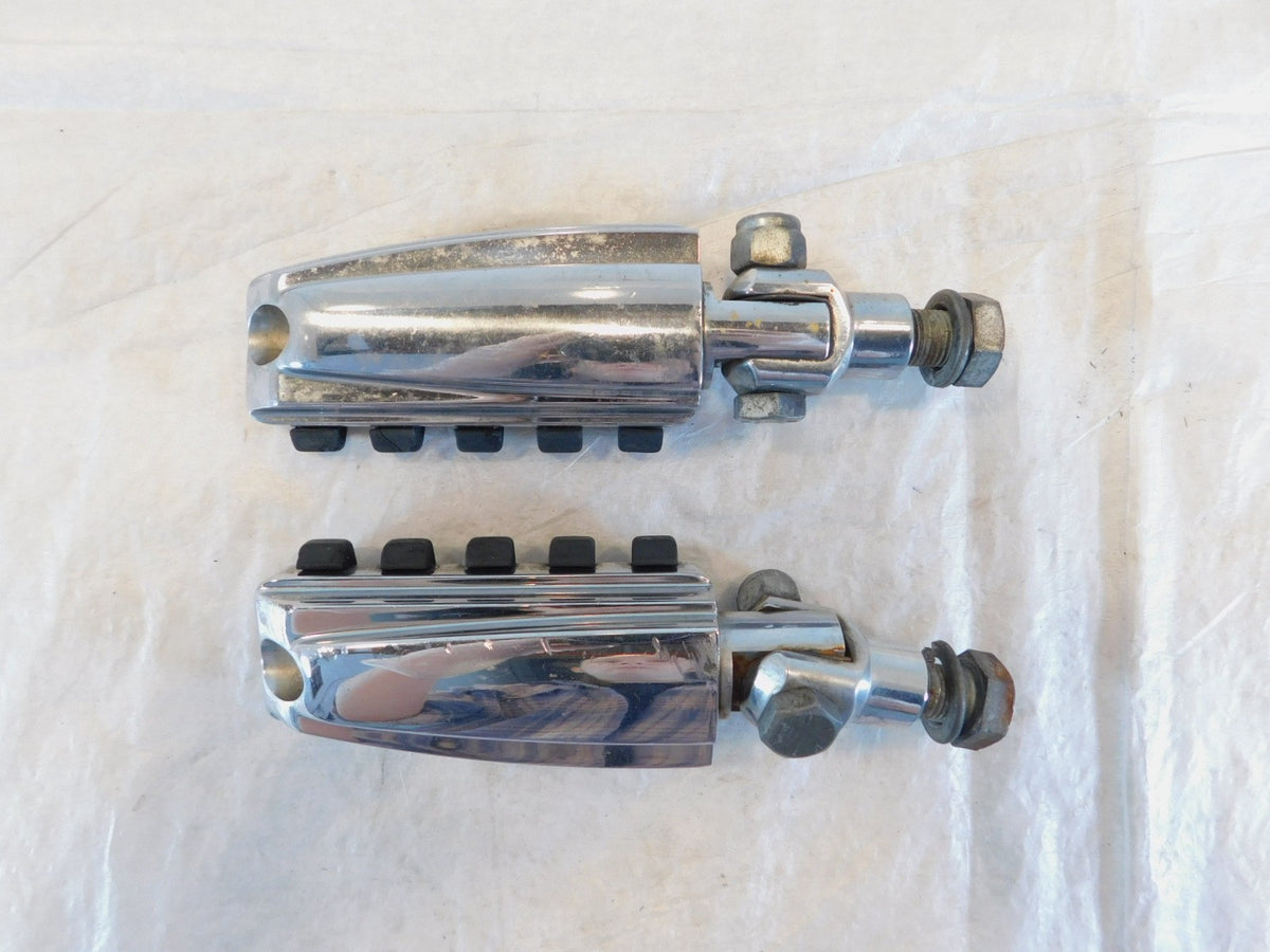Harley Touring FXR Dyna Sportster & Softail Metal & Rubber Footpegs Footrests - C3 Cycle