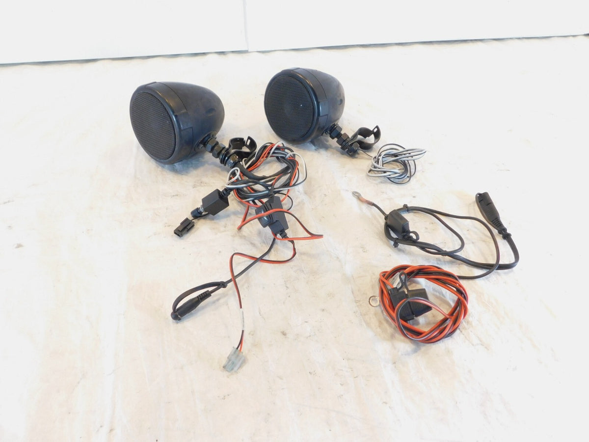 Harley Davidson Road King Softail Dyna Sportster 1" Handlebar Mounted Speakers - C3 Cycle