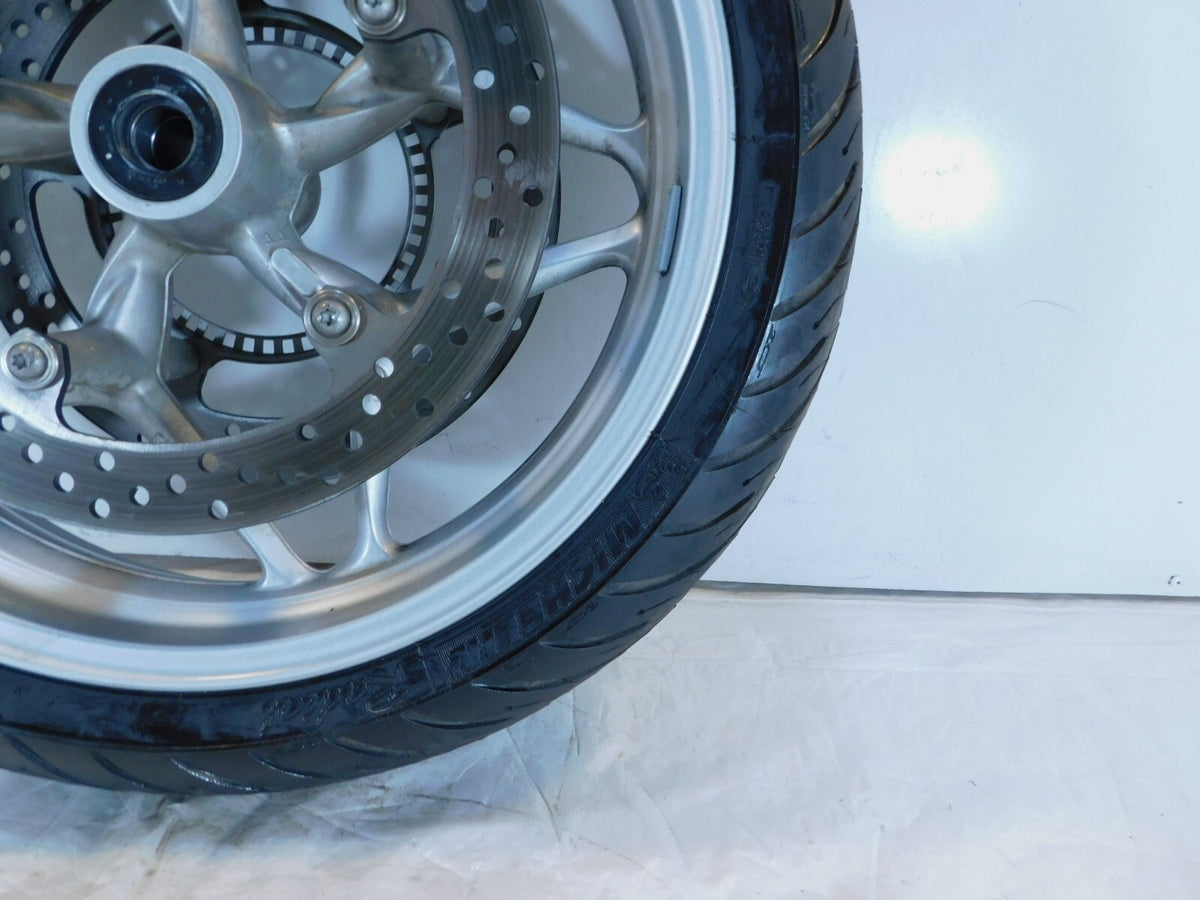 2006-2013 BMW F800ST Silver Cast Front Wheel Rim Tire & Brake Rotors 36317682013 - C3 Cycle