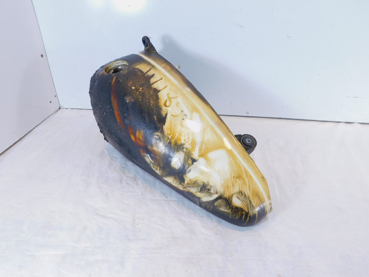 03 2003 Indian Gilroy Scout Left Side Fuel Gas Petrol Tank White- Rusty - C3 Cycle