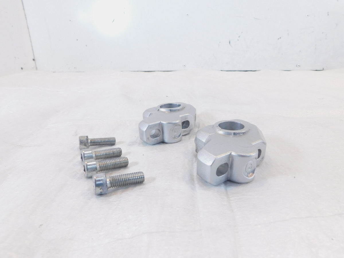 2006-2013 BMW F800ST Silver Bar Back Handlebar Riser Mount Bracket Clamps - C3 Cycle