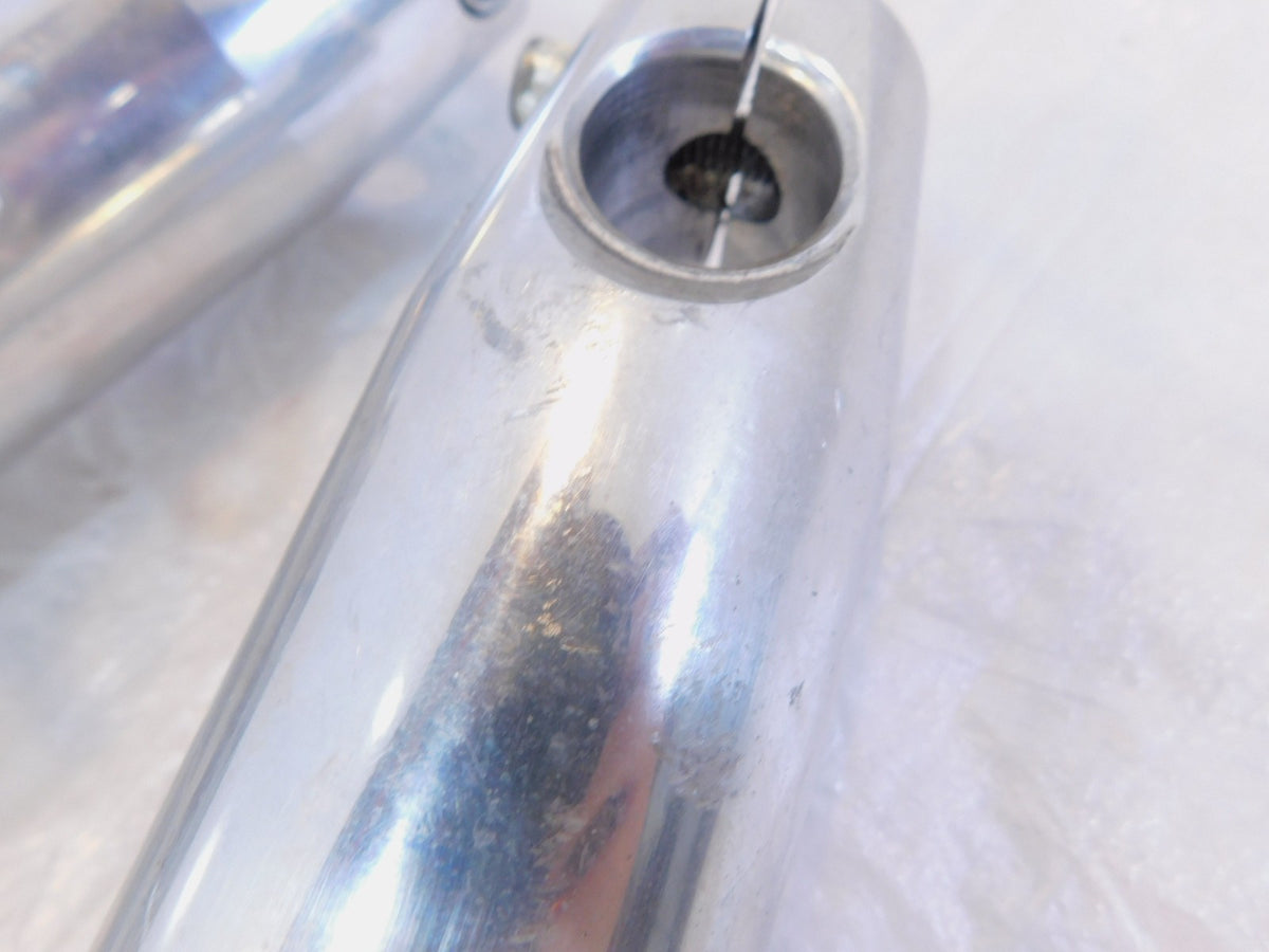 2002 & 2003 Indian Gilroy Scout Left & Right Front Polished Forks Shocks - BENT - C3 Cycle