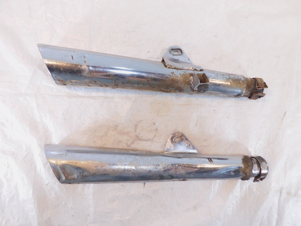 1982-1983 Yamaha XJ750 Maxim 750 Chrome Left/Right Exhaust Muffler System Pipes - C3 Cycle