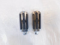 Harley  Dyna Sportster & Softail Left & Right Chrome & Rubber Footpegs Footrests - C3 Cycle