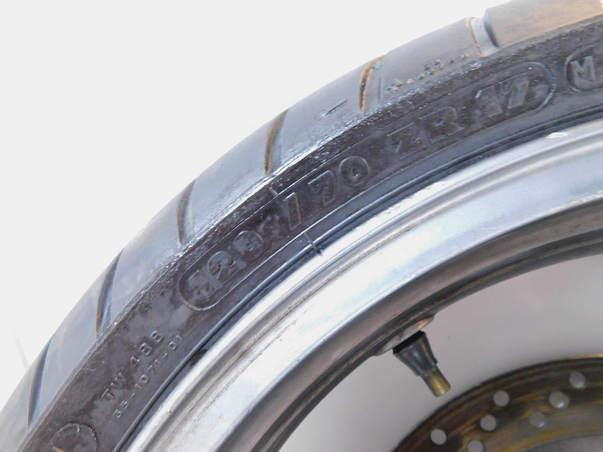 1990-1992 Kawasaki Ninja ZX-11 ZX1100 Gray Front Wheel Hub Rim & Brake Rotors - C3 Cycle