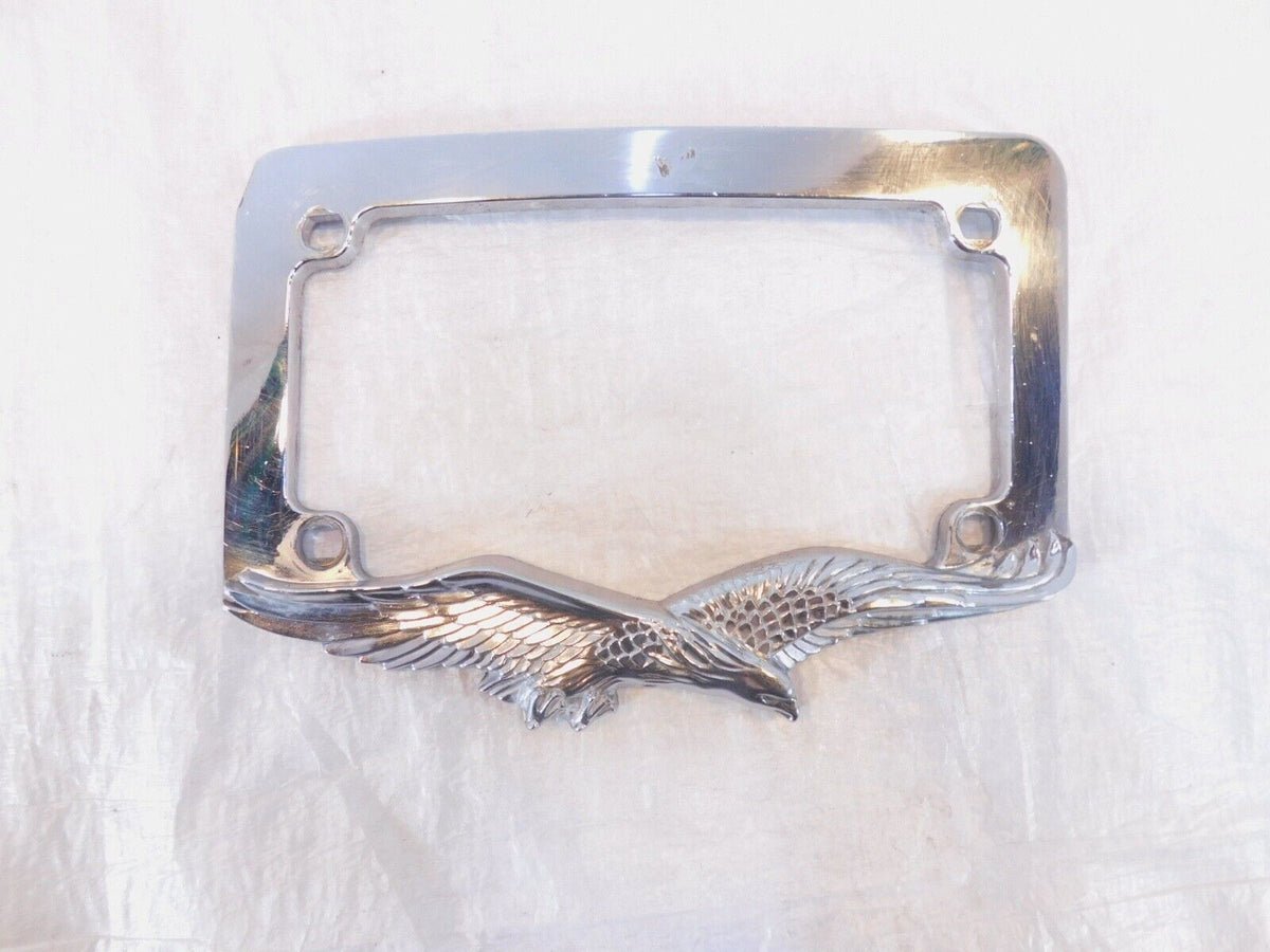 1986-1990 Harley Davidson Sportster 883 Chrome Eagle Rear License Plate Trim - C3 Cycle