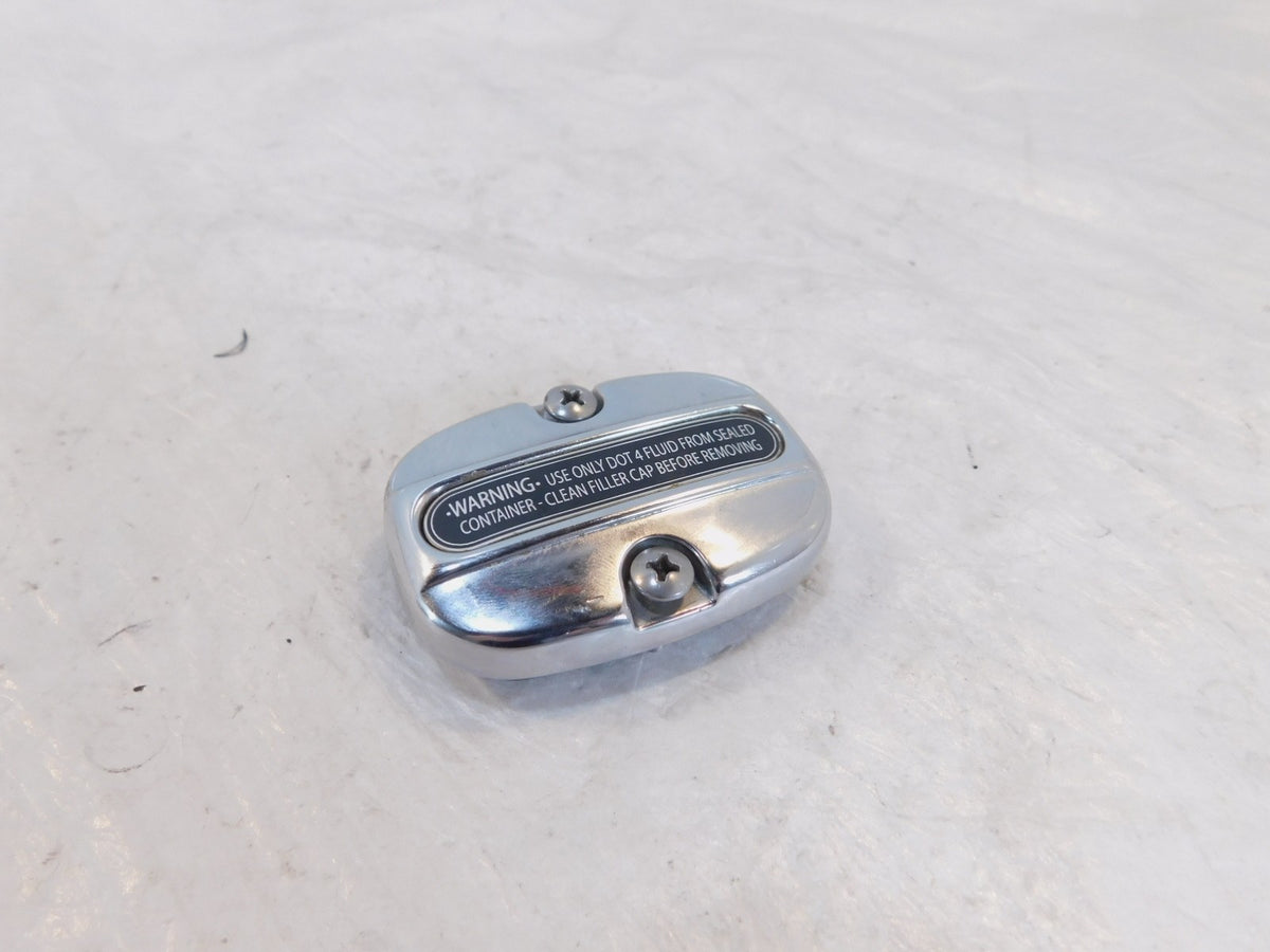 Harley Road King Street & Electra Glide Chrome Rear Master Cylinder Cap Lid - C3 Cycle