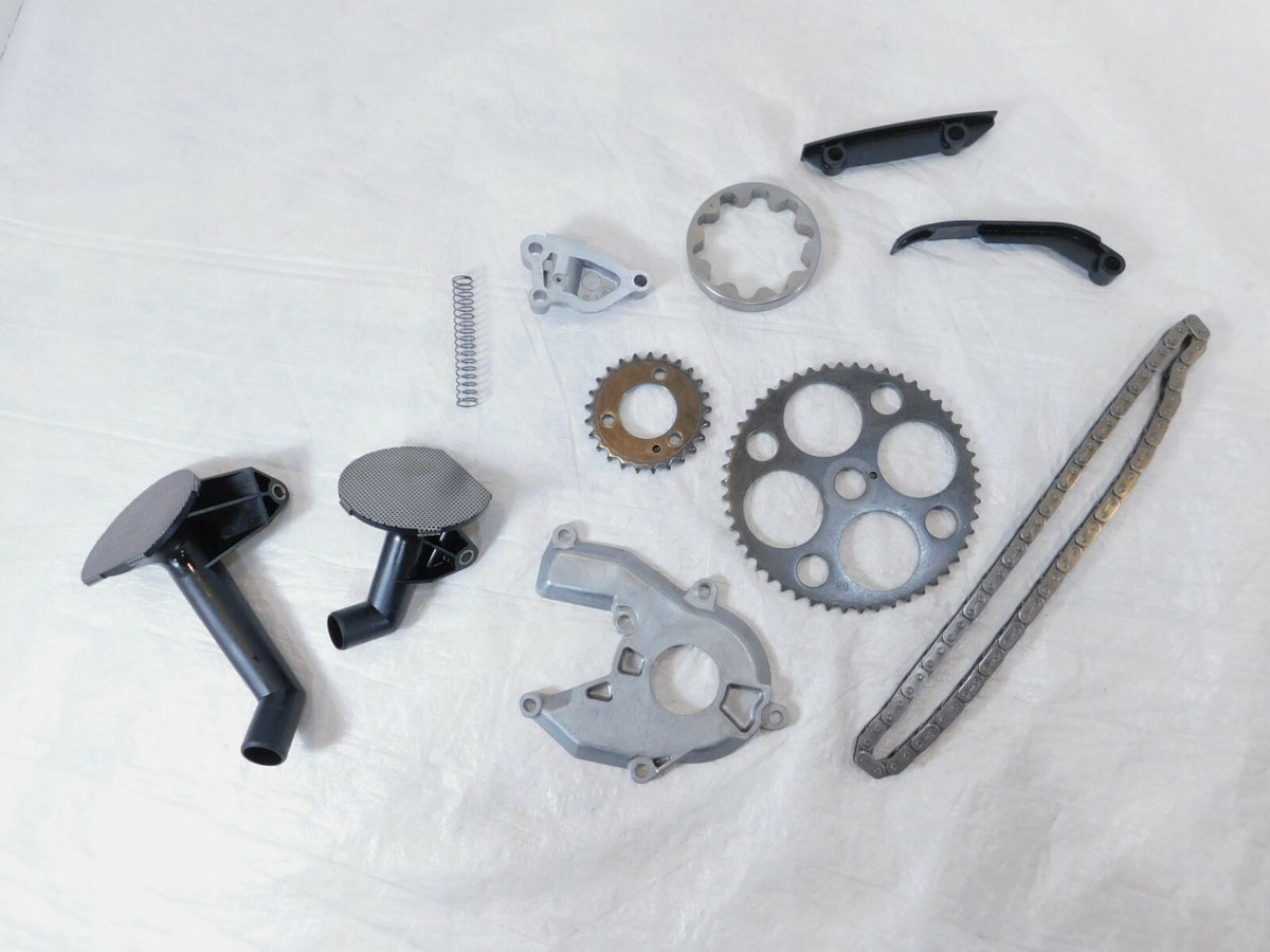 1998-2001 BMW R1100 R1100R Oil Pump Gears Sprockets Guides Strainers & Chain Lot - C3 Cycle