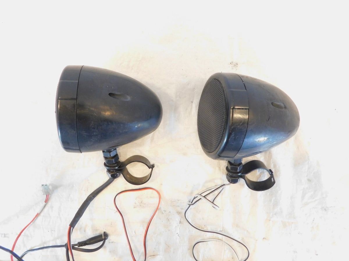Harley Davidson Road King Softail Dyna Sportster 1" Handlebar Mounted Speakers - C3 Cycle