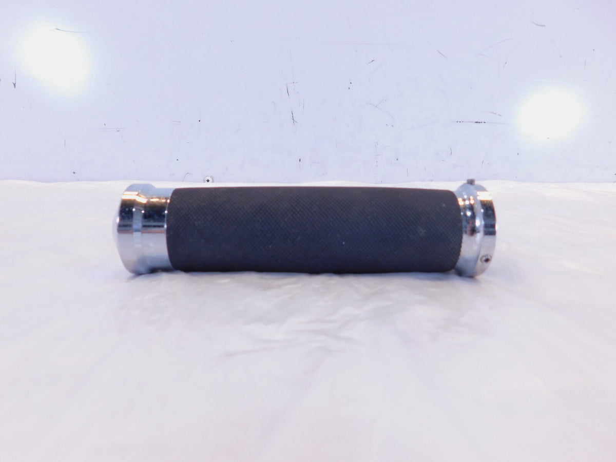 Harley Davidson Touring Dyna Sportster Softail Black Chrome Left Handlebar Grip - C3 Cycle