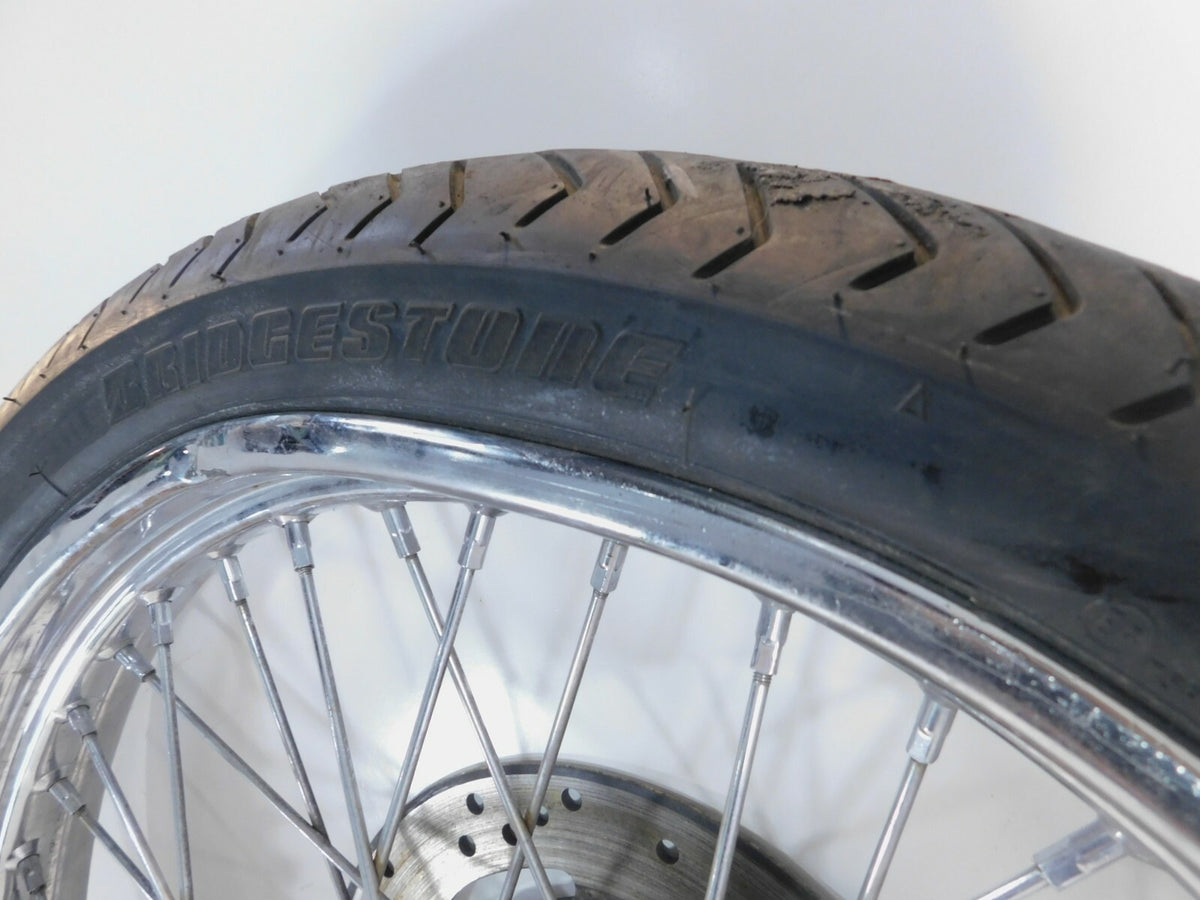 Bent Harley Davidson Softail Night Train & Deuce 21" Laced Front Wheel Rim Tire - C3 Cycle