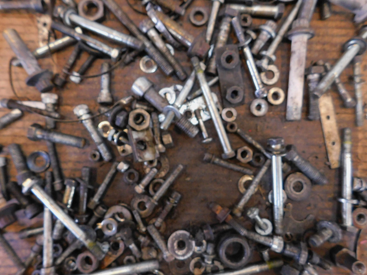 1986-1990 Harley Davidson Sportster 883 & 1200 Nut Bolt & Brackets Parts Box Lot - C3 Cycle