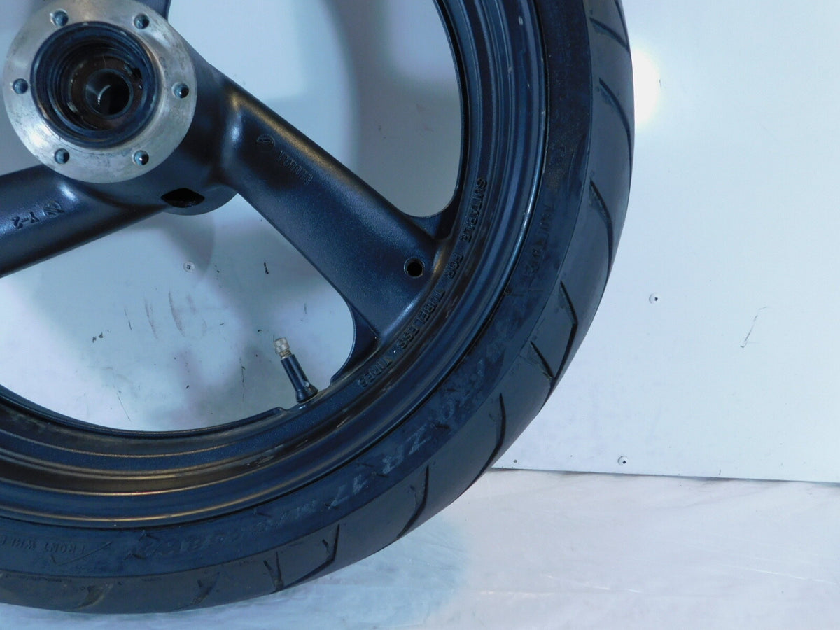 Yamaha FZR1000 YZF750R & YZF750 3 Spoke Black Cast Front Wheel Rim Hub & Tire