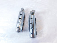 Harley Touring FXR Dyna Sportster & Softail Chrome & Rubber Footpegs Footrests - C3 Cycle