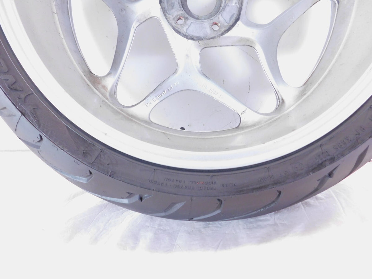 2006-2013 BMW F800ST Silver Cast Rear Wheel Rim & Tire - 17x5.5" - 36317684724 - C3 Cycle