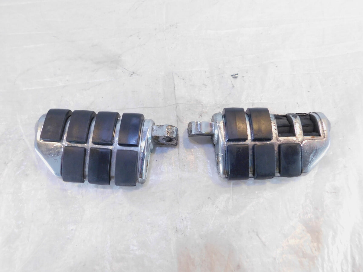 Harley Davidson FXR Dyna Sportster & Softail ISO Chrome Footpegs Footrests - C3 Cycle