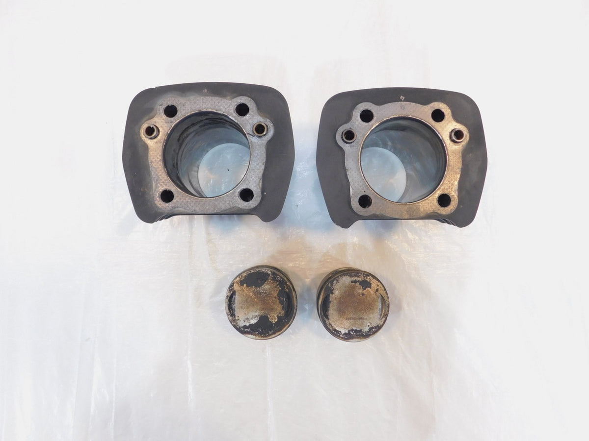 Pair Harley Sportster 1200 Black Engine Cylinder Barrel Jugs & Pistons - Rust - C3 Cycle