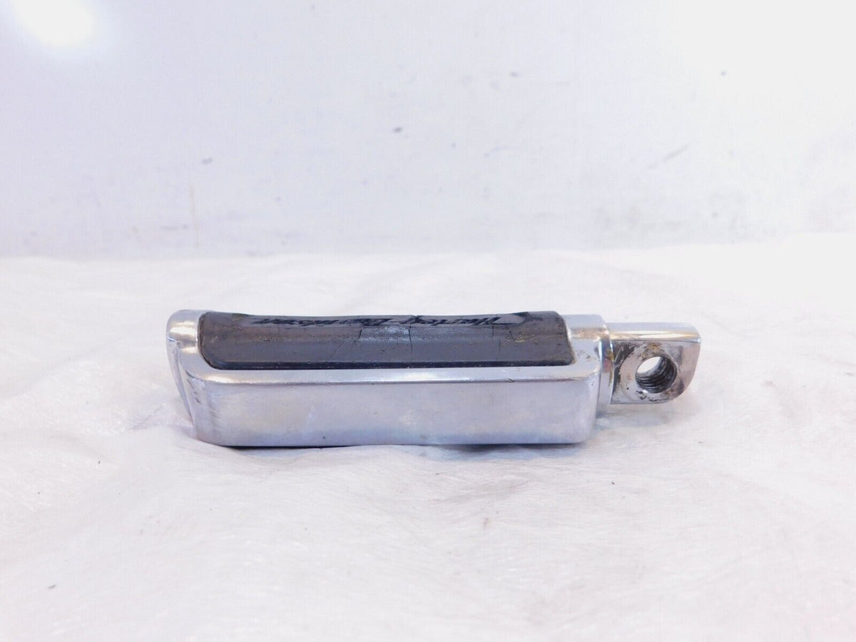 Single Harley Touring FXR Dyna & Softail Flames Chrome & Rubber Footpeg Footrest - C3 Cycle