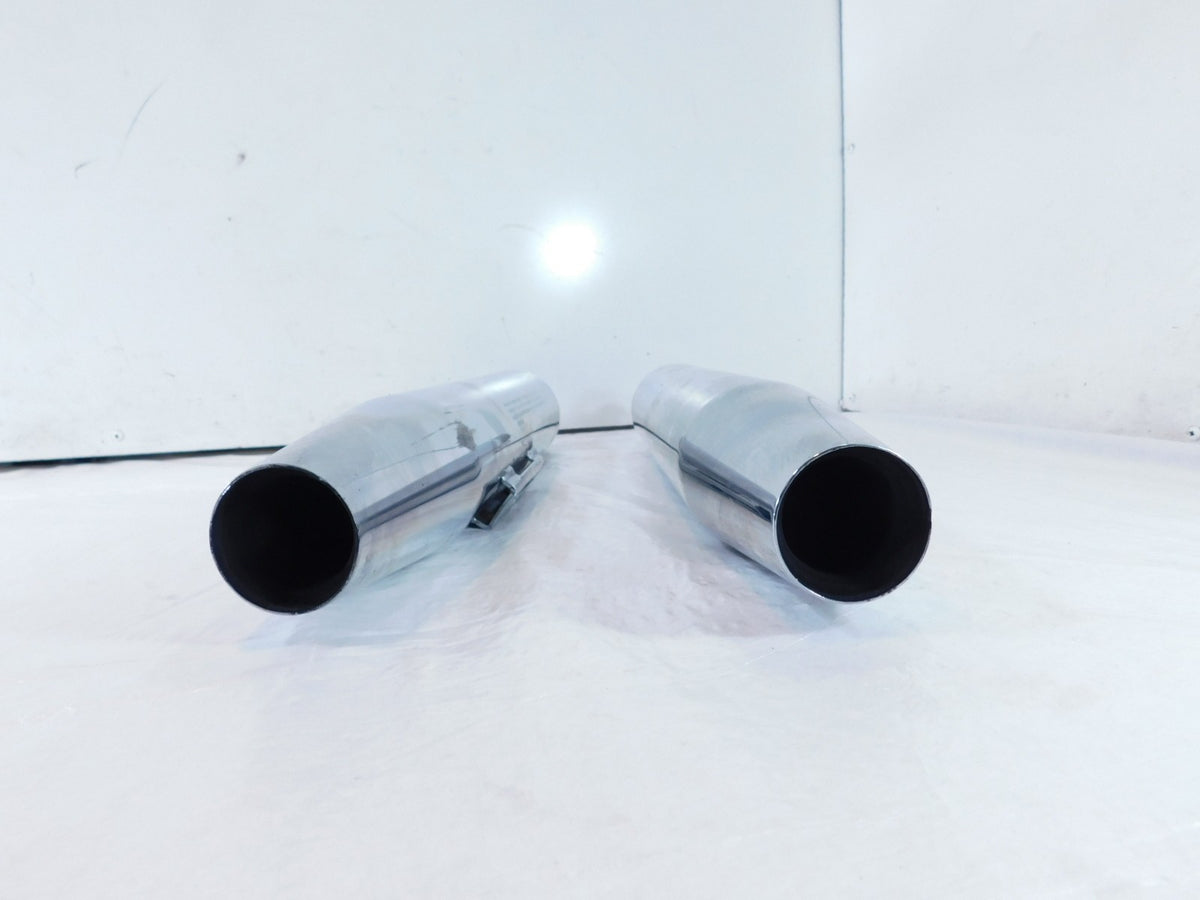 Harley Davidson Dyna Super Glide & Low Rider Chrome Exhaust Header Pipe Mufflers - C3 Cycle