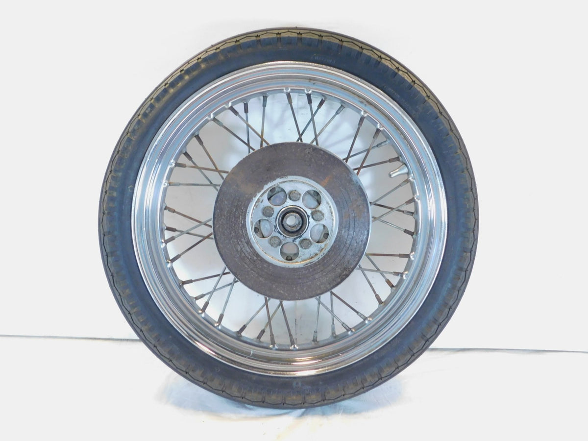 Harley Davidson XLH Ironhead Sportster 1000 Laced Spoked Front Wheel Rim & Tire - C3 Cycle