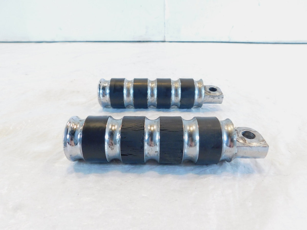 Pair Harley Touring FXR Dyna Sportster & Softail Black ISO Peg Footpeg Footrests - C3 Cycle