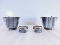 Pair Harley Davidson Sportster 1200 Silver Engine Cylinder Jugs w Wiseco Pistons - C3 Cycle