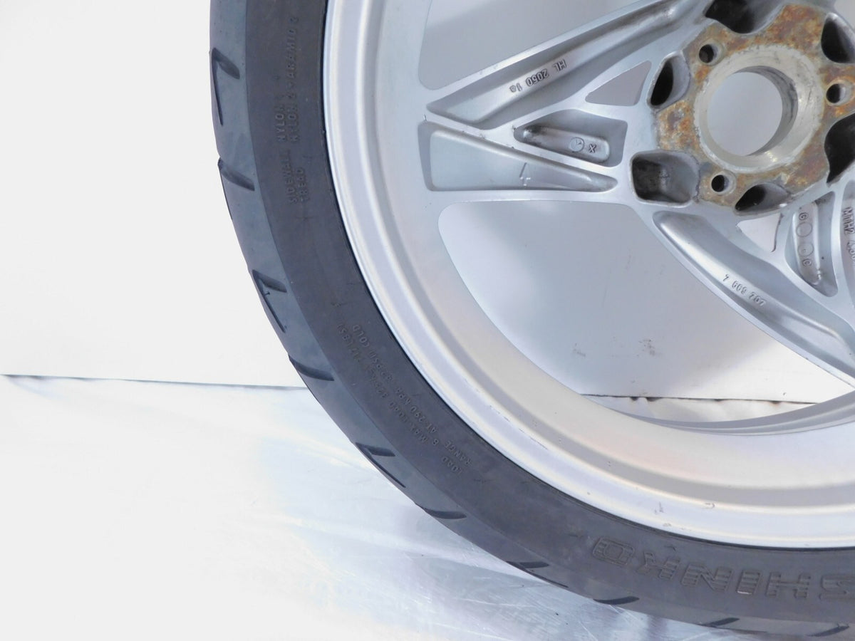 2001-2005 BMW F650 CS F650CS Scarver Silver Rear Rim Wheel & Tire - 36317681009 - C3 Cycle