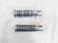 Harley Touring FXR Dyna Sportster & Softail Chrome & Rubber Footpegs Footrests - C3 Cycle