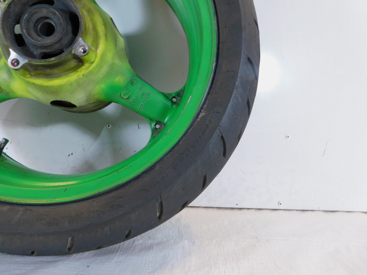 2000-2005 Kawasaki ZR-750 ZR750 ZR-7S ZR-7 ZR7 Green Rear Wheel Rim & Tire - C3 Cycle