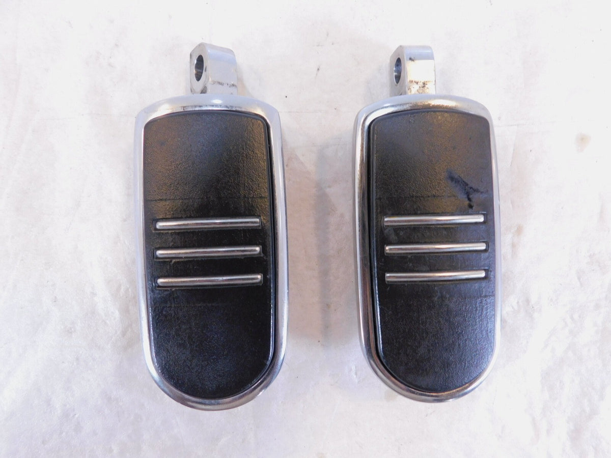 Harley Touring FXR Dyna Sportster & Softail Metal & Rubber Footpegs Footrests - C3 Cycle