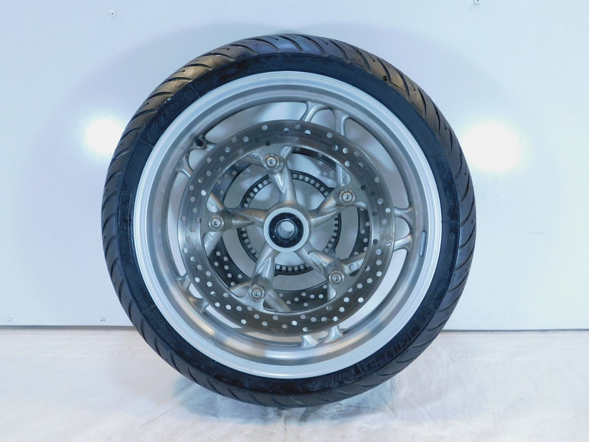 2006-2013 BMW F800ST Silver Cast Front Wheel Rim Tire & Brake Rotors 36317682013 - C3 Cycle