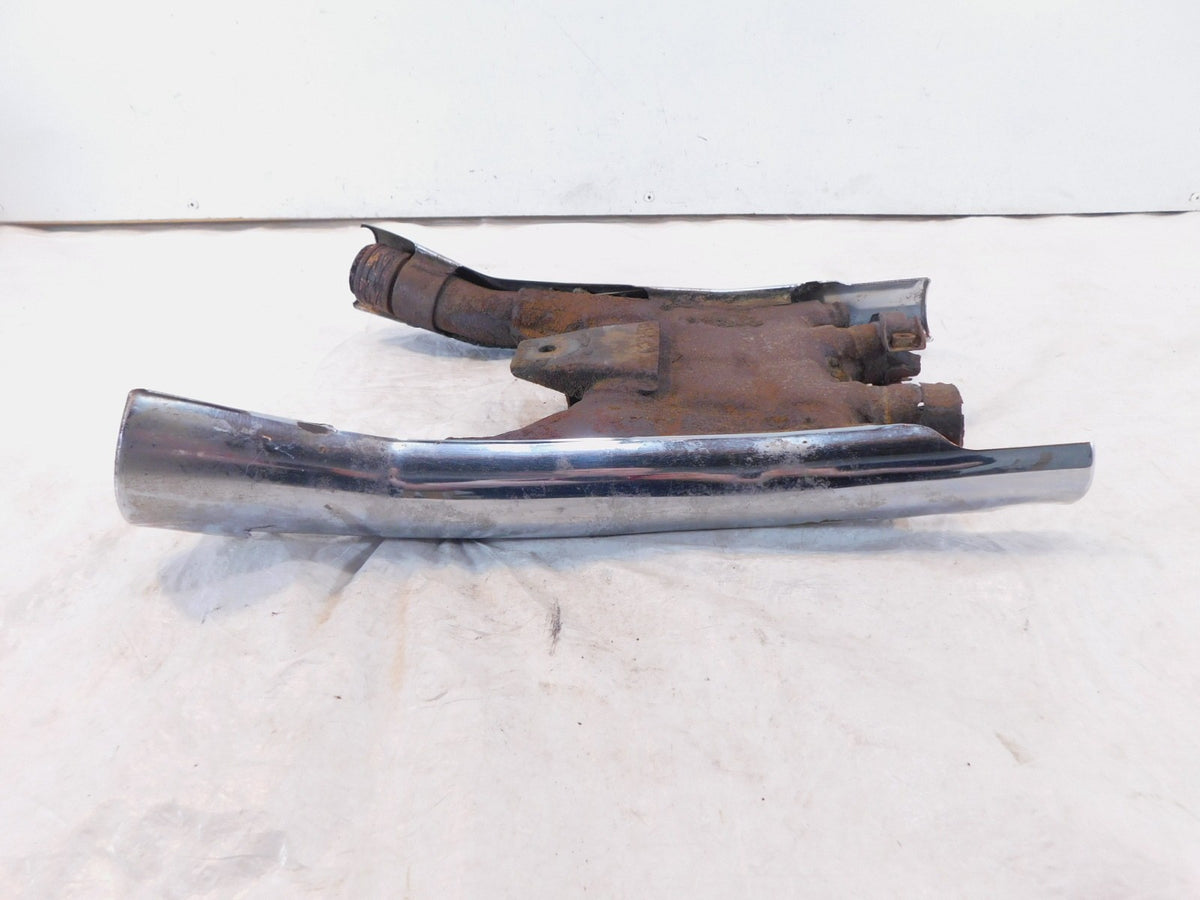 82-83 Yamaha XJ750 Maxim 750 Exhaust Muffler System Mid Pipe Chamber Manifold - C3 Cycle