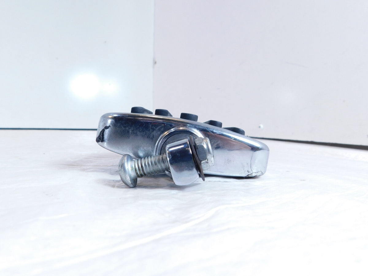 Harley FXR Dyna Sportster & Softail Chrome & Rubber Left Footpeg Footboard - C3 Cycle
