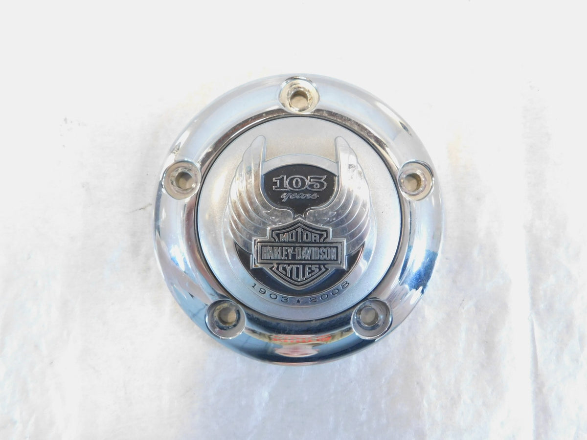 Harley Softail & Dyna 105th Anniversary Chrome Twin Cam Right Timer Timing Cover - C3 Cycle