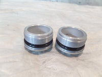 2017 17 Royal Enfield Continental GT 535 Silver Front Fork Tube Bolt Plug Caps - C3 Cycle