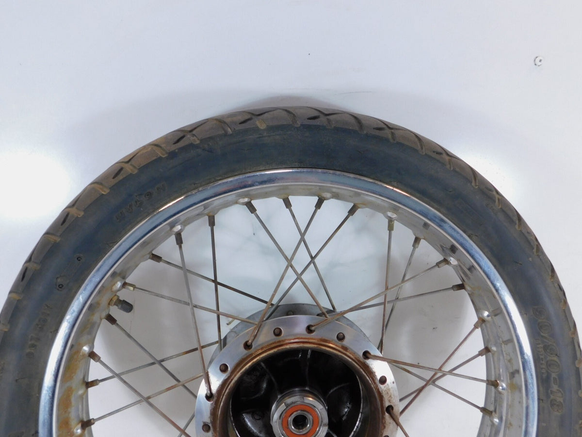 1991-97 Honda Nighthawk 250 CB250 Front Wheel Rim & Hub 18x1.85 Bent -For Parts - C3 Cycle