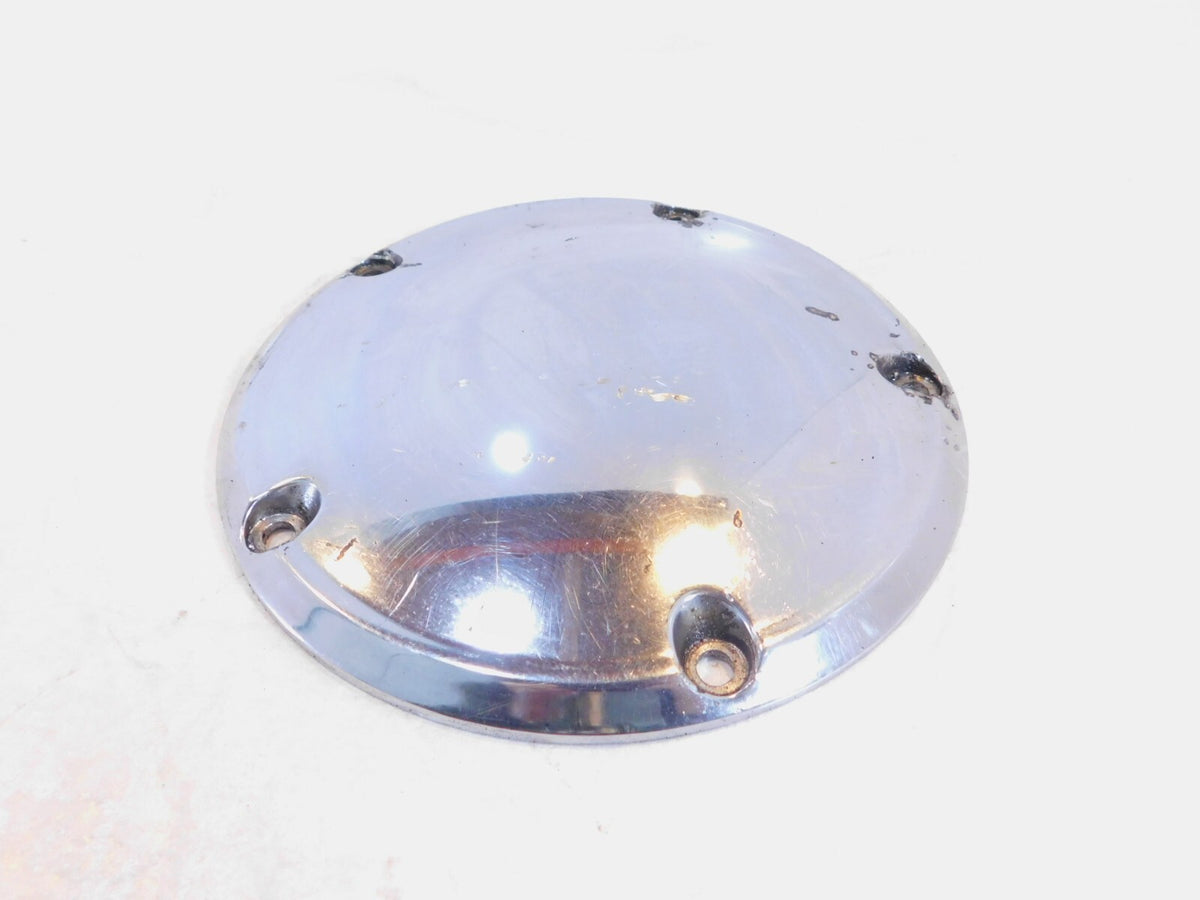 Harley Davidson Twin Cam Dyna Softail Left Engine Chrome Derby Clutch Cover - C3 Cycle