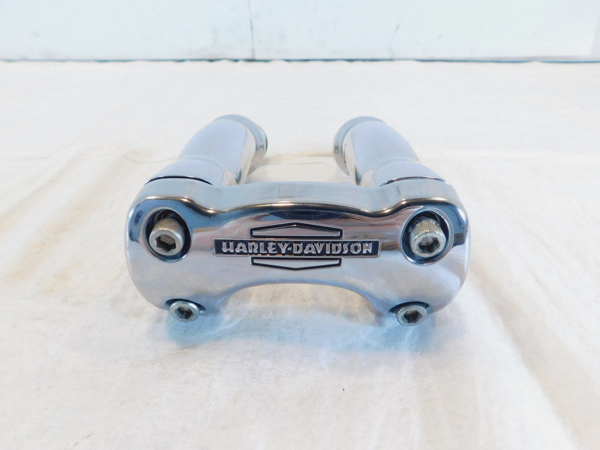 2005-2012 Harley Davidson Softail FLSTN Deluxe Chrome Handlebar Riser Brackets - C3 Cycle