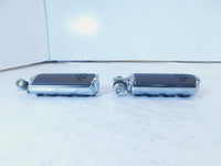 Harley Touring FXR Dyna Sportster & Softail Black & Chrome Footpegs Footrests - C3 Cycle