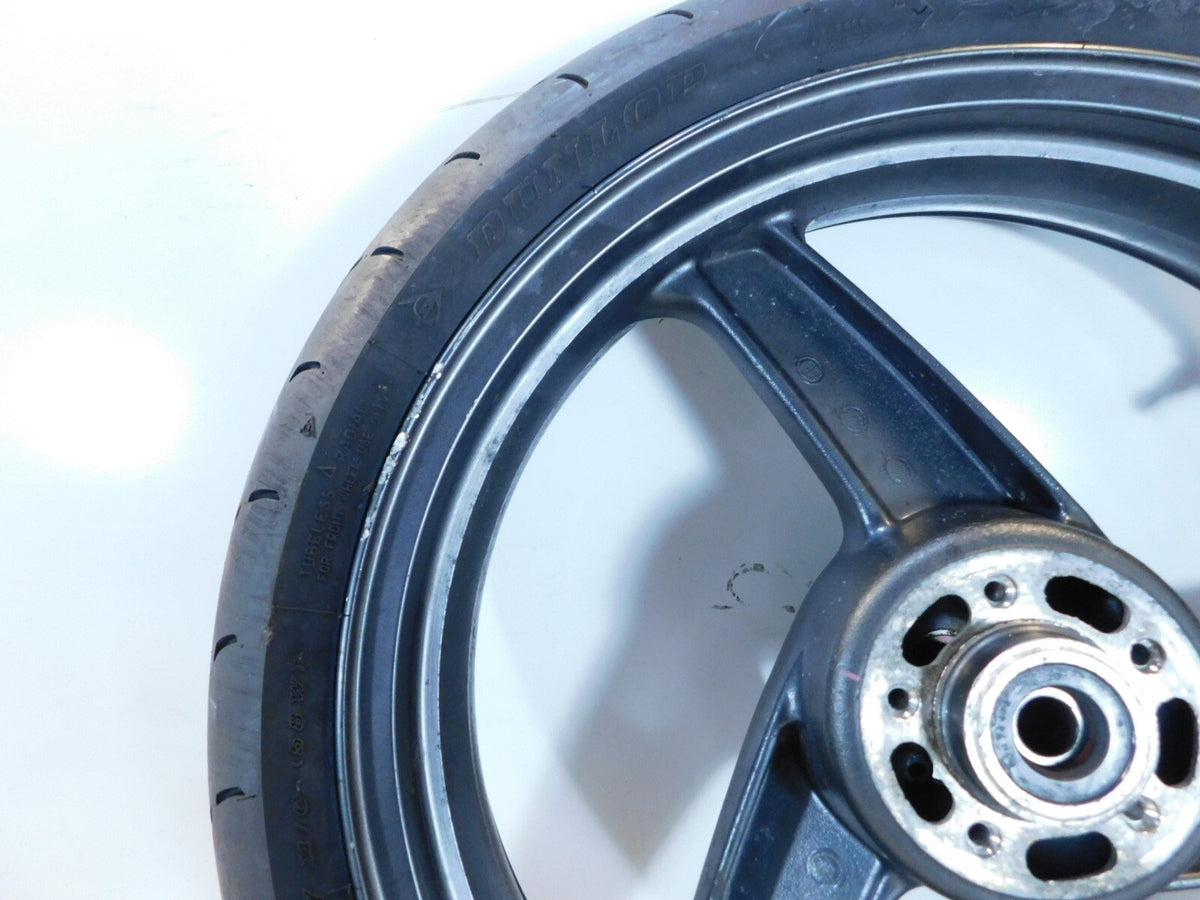 1995 1996 1997 Kawasaki GPz1100 ZX1100E Gray Front Cast Wheel Rim & Tire 17x3.5"