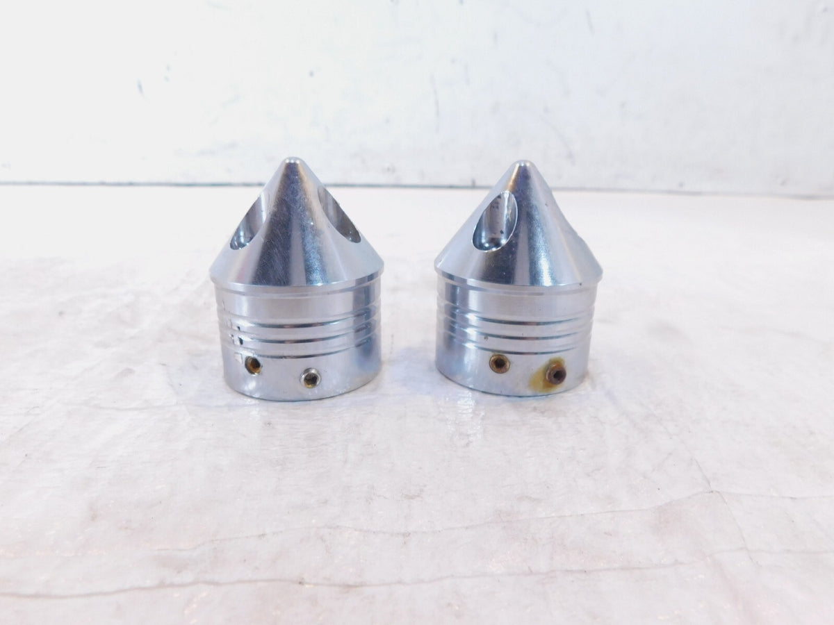 2009 Harley Davidson Touring FLHX Super Glide Chrome Front Axle Nut Covers - C3 Cycle