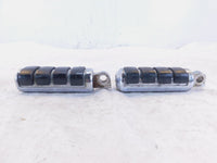 Pair Harley Touring Dyna Sportster & Softail Chrome & Rubber Footpeg Footrests - C3 Cycle