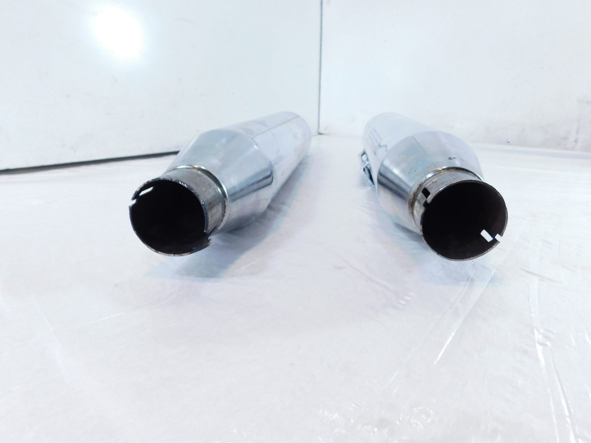Harley Davidson Dyna Super Glide & Low Rider Chrome Exhaust Header Pipe Mufflers - C3 Cycle