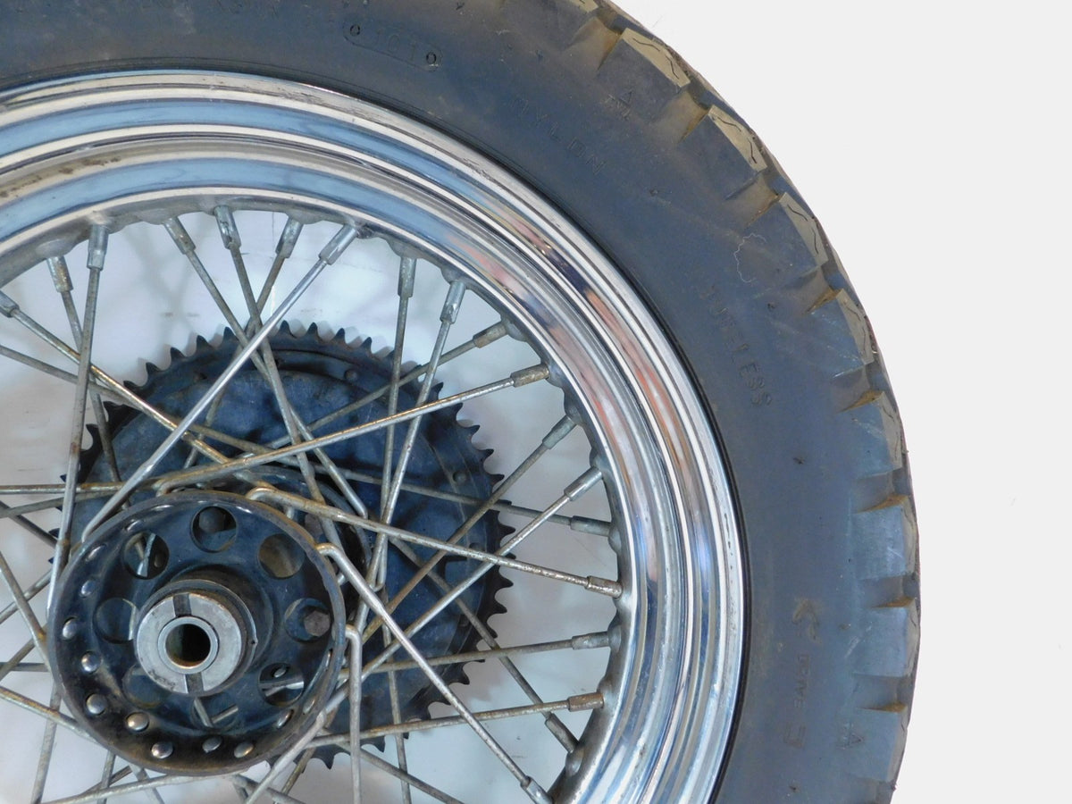 1970-1977 Harley Davidson XLH Ironhead Sportster 900 1000 Laced Rear Wheel -BENT - C3 Cycle