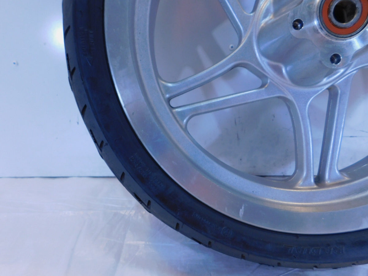 2000 Victory V92 Sport Cruiser Silver 5 Spoke Cast Front Wheel Rim & Tire - C3 Cycle