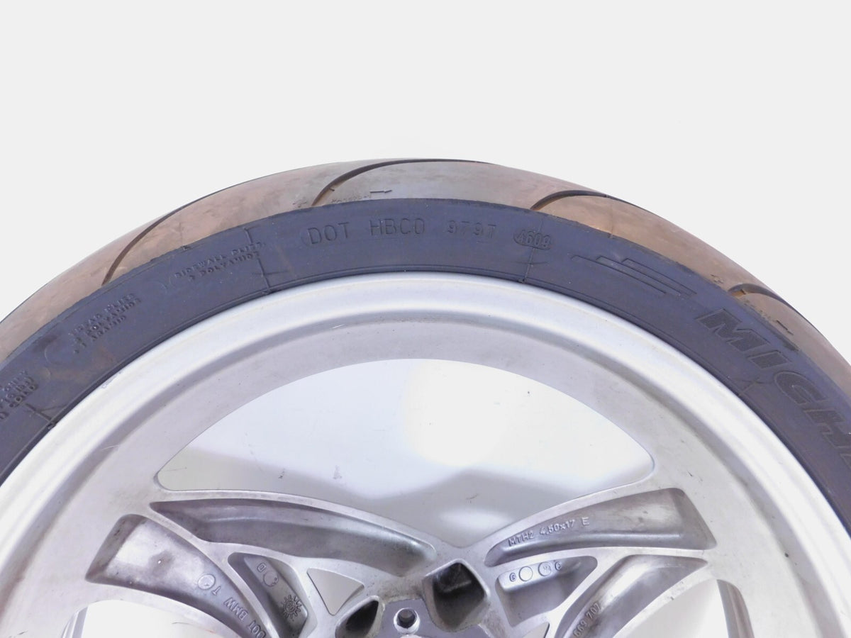 2001-2005 BMW F650CS F650 CS Scarver Silver Rear Rim Wheel & Tire - 36317681009 - C3 Cycle
